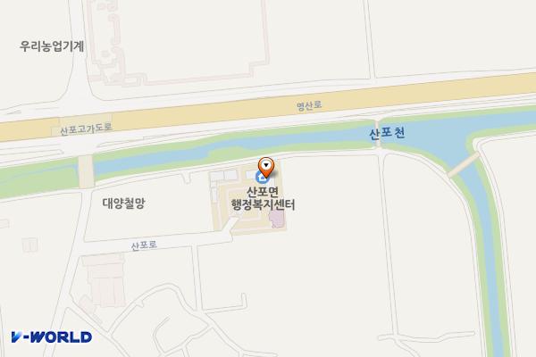 산포면 행정복지센터 위치 지도 — 전남광주통합특별시 나주시 산포면 산포로 468-15