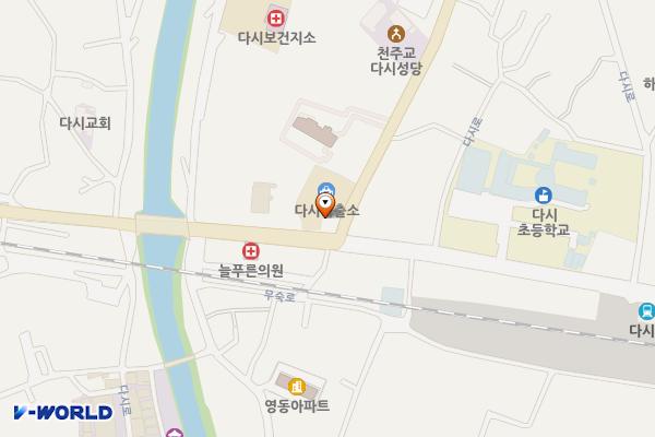 다시우체국 위치 지도 — 전남광주통합특별시 나주시 다시면 다시로 187 (월태리, 다시우체국)