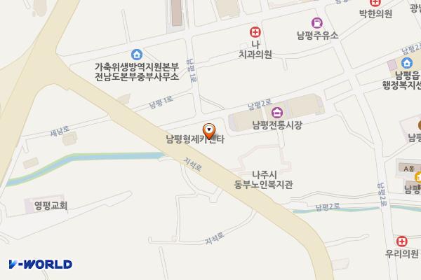 5일시장 주차장 화장실 위치 지도 — 전남광주통합특별시 나주시 남평읍 남평2로 41-75