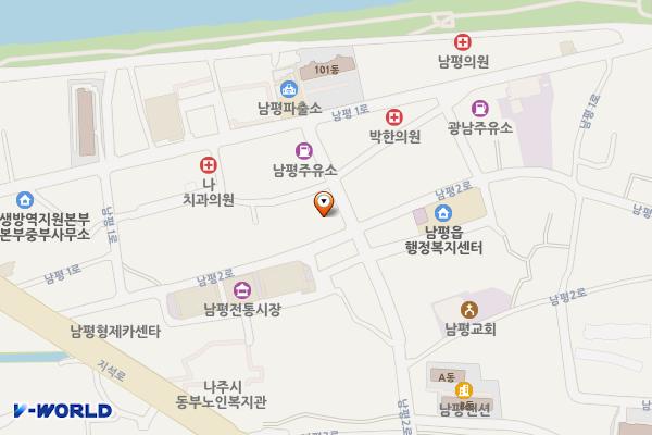 도울실버타운 위치 지도 — 전남광주통합특별시 나주시 남평읍 남평2로 47