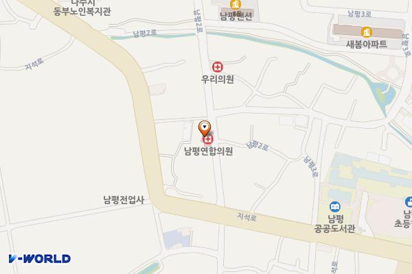 남평연합의원 위치 지도 — 전남광주통합특별시 나주시 남평읍 남평2로 9-1