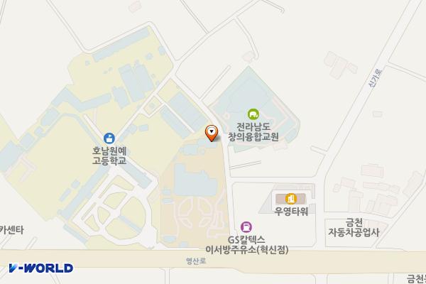 전라남도창의융합교육원 위치 지도 — 전남광주통합특별시 나주시 금천면 영산로 5695