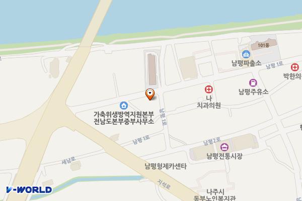 장수한의원 위치 지도 — 전남광주통합특별시 나주시 남평읍 남평1로 18
