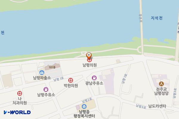 남평의원 위치 지도 — 전남광주통합특별시 나주시 남평읍 남평1로 55