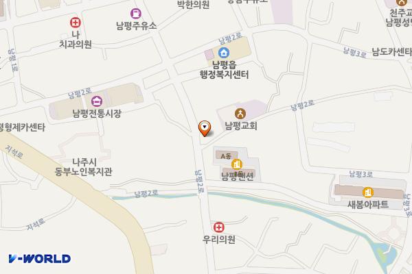 나주축협남평지점 위치 지도 — 전남광주통합특별시 나주시 남평읍 남평2로 34