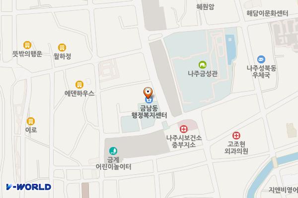 금남동주민센터 화장실 위치 지도 — 전남광주통합특별시 나주시 금성관길 17 (금계동, 금남동주민센터)