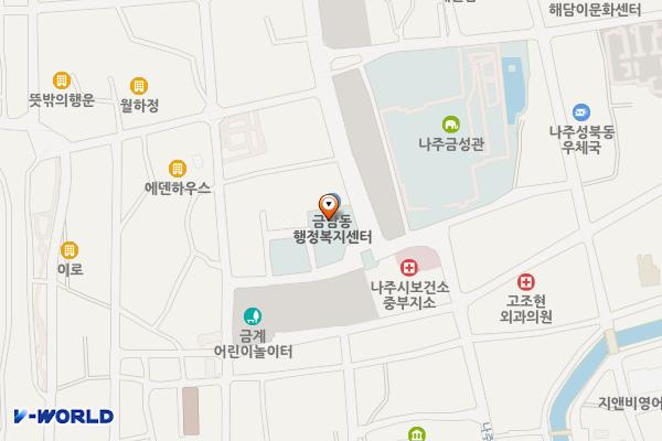 나주목문화관 위치 지도 — 전남광주통합특별시 나주시 금성관길 15 (금계동, 나주목문화관)