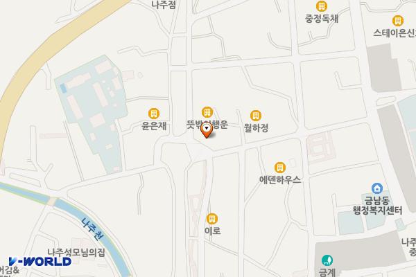서문주막 공중화장실 위치 지도 — 전남광주통합특별시 나주시 서내동 84-12