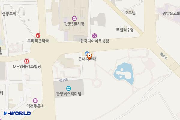 광양노인복지관 화장실 위치 지도 — 전남광주통합특별시 광양시 광양읍 백운로 8-3
