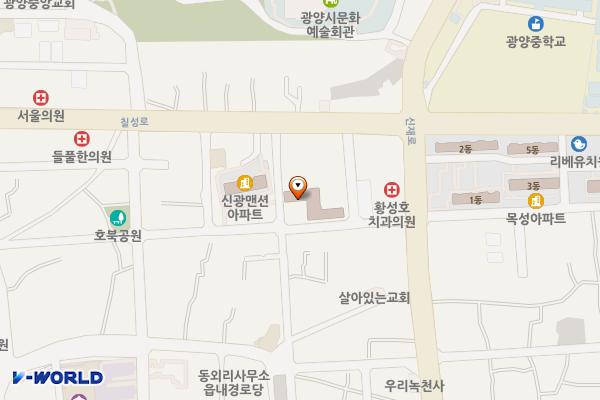 광양실버주택복지관 화장실 위치 지도 — 전남광주통합특별시 광양시 광양읍 읍성길 210