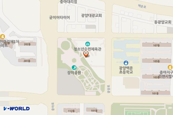 광양청년꿈터 화장실 위치 지도 — 전남광주통합특별시 광양시 오류5길 8