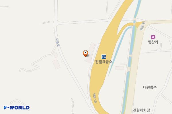 진월영업소 위치 지도 — 전남광주통합특별시 광양시 진월면 백운1로 523-31, 진월톨게이트사무소