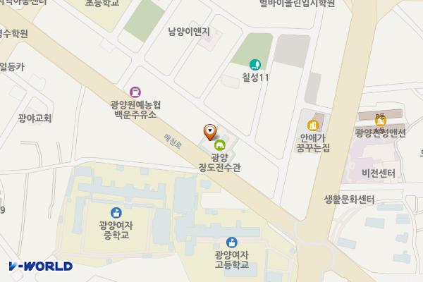 광양장도전수교육관 위치 지도 — 전남광주통합특별시 광양시 광양읍 매천로 771, 광양장도전수관