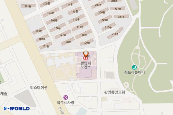 광양시청제2청사(농업기술센터) 위치 지도 — 전남광주통합특별시 광양시 광양읍 인덕로 1100, 광양만권경제자유구역청, 광양시제2청사