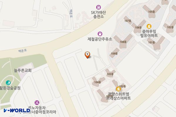 와우공원(무장애) 위치 지도 — 전남광주통합특별시 광양시 눈소4길 7 (마동)