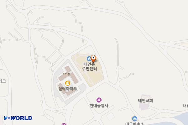 태인동사무소 위치 지도 — 전남광주통합특별시 광양시 담안2길 16-15, 태인동 종합복지센터 (태인동)