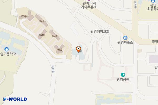 전라남도교육청광양평생교육관 화장실 위치 지도 — 전남광주통합특별시 광양시 안산길 23, 전라남도광양평생교육관 (광영동)