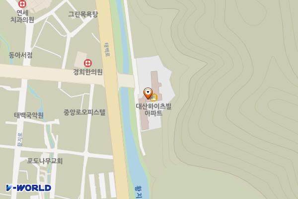 대산아파트옆(11공영) 위치 지도 — 강원특별자치도 태백시 풀미당골길 35