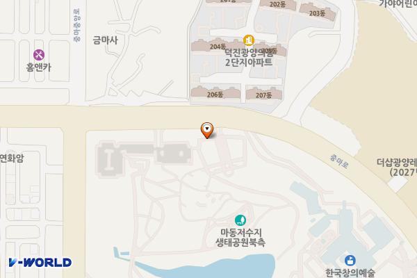 마동 북측 위치 지도 — 전남광주통합특별시 광양시 마동 588