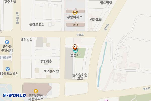 중마동15호어린이공원 위치 지도 — 전남광주통합특별시 광양시 동광 1길 12