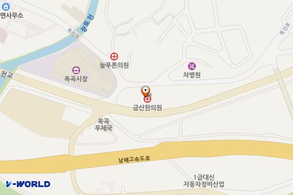 삼거리정류소 위치 지도 — 전남광주통합특별시 광양시 옥진로 690