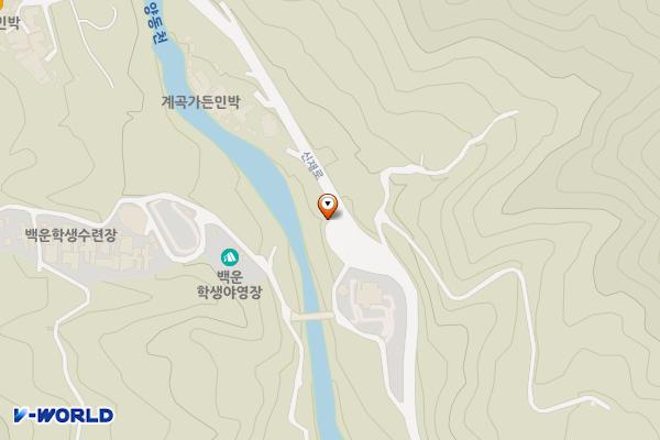 백운학생수련장 주차장 위치 지도 — 전남광주통합특별시 광양시 신재로 1569