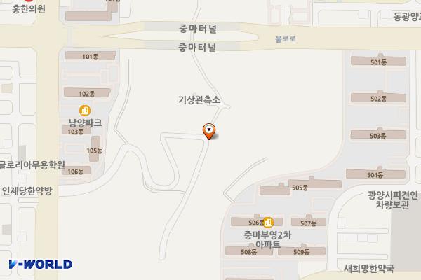 현충탑 위치 지도 — 전남광주통합특별시 광양시 현충길 39(중동)