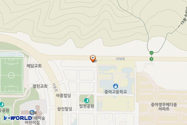 중복도로 입구 위치 지도 — 전남광주통합특별시 광양시 가야로 16(마동)