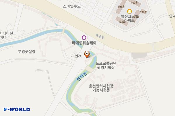 운전면허시험장 앞 위치 지도 — 전남광주통합특별시 광양시 대학로 9