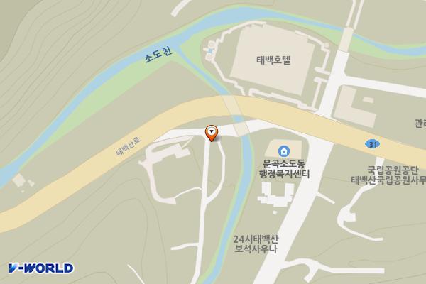 문곡소도동주민센터옆 위치 지도 — 강원특별자치도 태백시 용담1길 9-4
