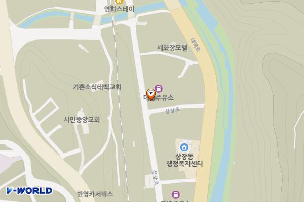 SK부자주유소옆 위치 지도 — 강원특별자치도 태백시 상장로 86