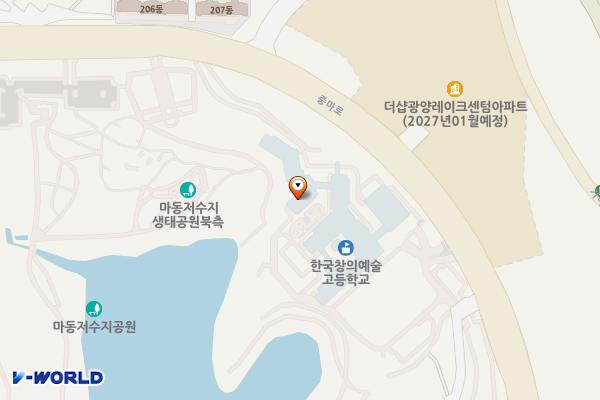 한국창의예술고등학교 위치 지도 — 전남광주통합특별시 광양시 중마로 400