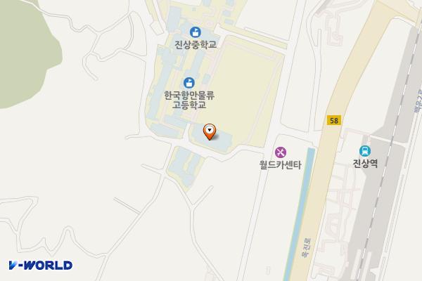 한국항만물류고등학교 위치 지도 — 전남광주통합특별시 광양시 진상면 신시길177