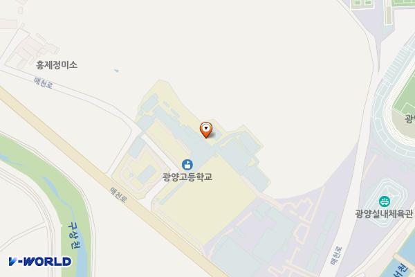 광양고등학교 위치 지도 — 전남광주통합특별시 광양시 봉강면 매천로 667