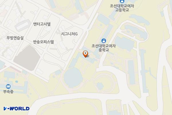 조선대학교미술대학 위치 지도 — 전남광주통합특별시 동구 조선대길 73, 조선대학교 미술대학 (서석동)