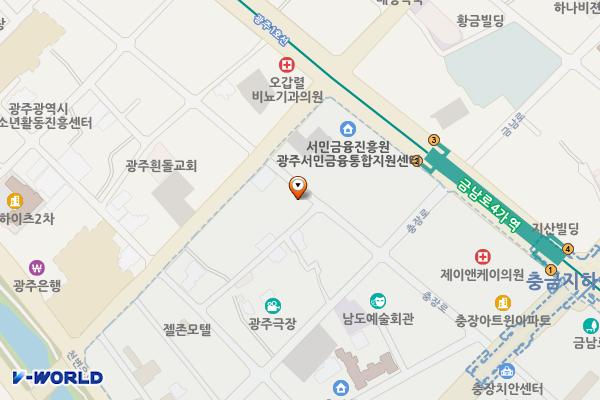 은혜주단 위치 지도 — 전남광주통합특별시 동구 충장로 38 (충장로5가)
