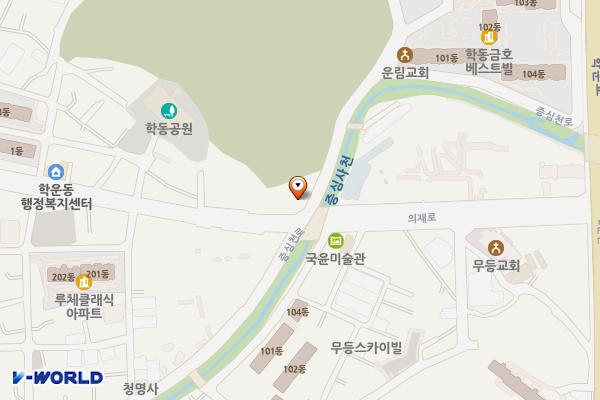 미래빌딩 위치 지도 — 전남광주통합특별시 동구 의재로 77 (학동)