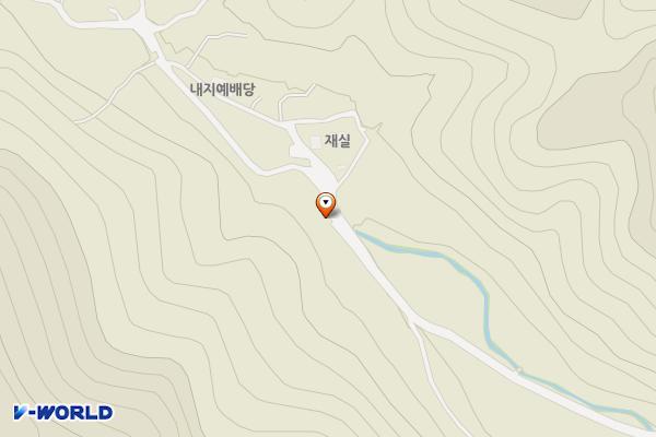 내지마을 공중화장실 위치 지도 — 전남광주통합특별시 동구 육판서길 157, 내지마을 공중화장실 (내남동)
