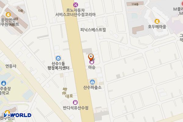 아승그린주유소 위치 지도 — 전남광주통합특별시 동구 필문대로153번길 3 (산수동)