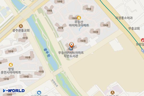 학동행정복지센터 위치 지도 — 전남광주통합특별시 동구 남문로753번길 20 (학동, 무등산 아이파크)