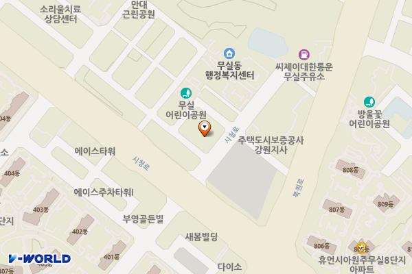 휴먼주차타워 위치 지도 — 강원특별자치도 원주시 만대공원길 8-10