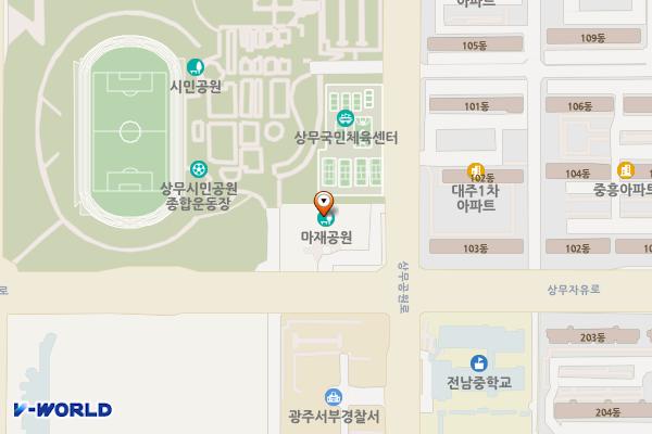 광주광역시여성발전센터 위치 지도 — 전남광주통합특별시 서구 상무자유로73(치평동)