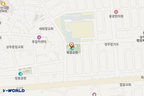 효광 위치 지도 — 전남광주통합특별시 서구 화정로49번길 14 (쌍촌동)