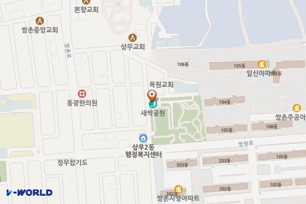 쌍학 위치 지도 — 전남광주통합특별시 서구 화정로85번길 26 (쌍촌동)