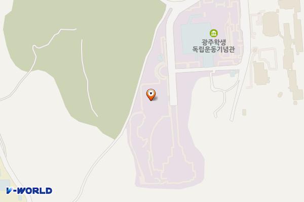 광주학색독립운동기념관(실외) 위치 지도 — 전남광주통합특별시 서구 학생독립로 30, 광주학생독립운동기념관 (화정동)