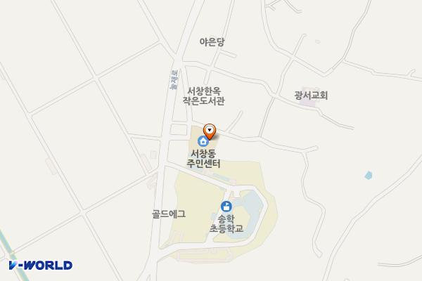 서창동주민센터 위치 지도 — 전남광주통합특별시 서구 눌재로412(세하동)
