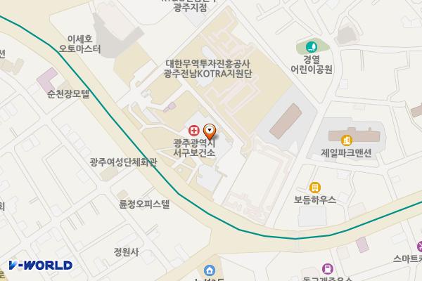 서구청 위치 지도 — 전남광주통합특별시 서구 경열로 33(농성동)