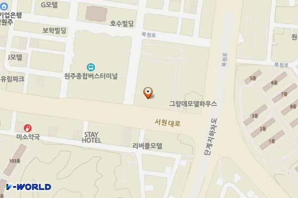 해동주차장 위치 지도 — 강원특별자치도 원주시 서원대로 181