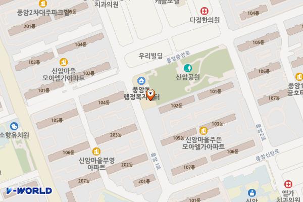 풍암파출소 위치 지도 — 전남광주통합특별시 서구 풍암1로33(풍암동)