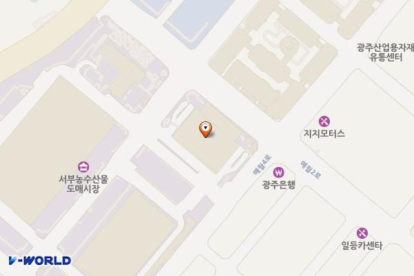 서부농산물도매시장 관리동-1 위치 지도 — 전남광주통합특별시 서구 매월 2로 16(매월동)